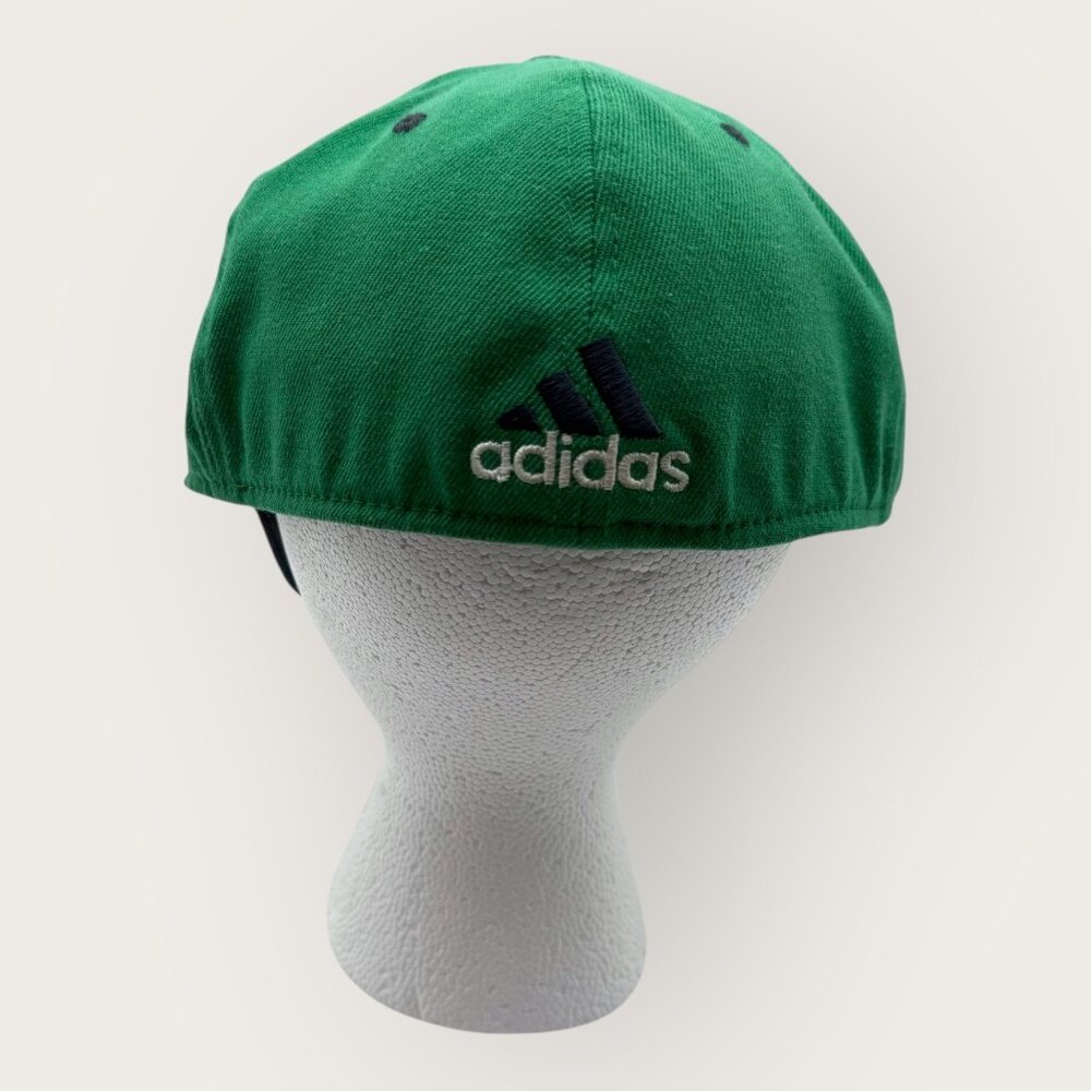 Notre Dame Fighting Irish Adidas Hat Green Navy Baseball Cap Size L-XL - Picture 3 of 8